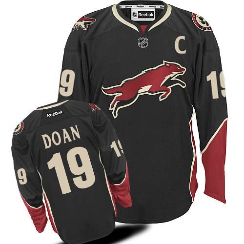 high quality Phoenix Coyotes 19 Shane Doan Black NHL Hockey Jersey